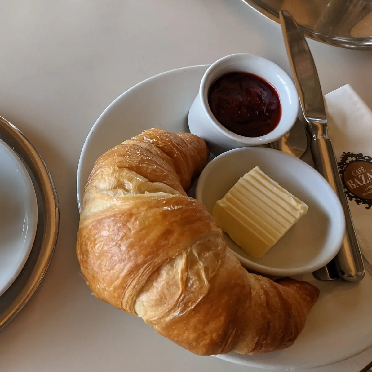 Kaffee Latte Und Croissant's