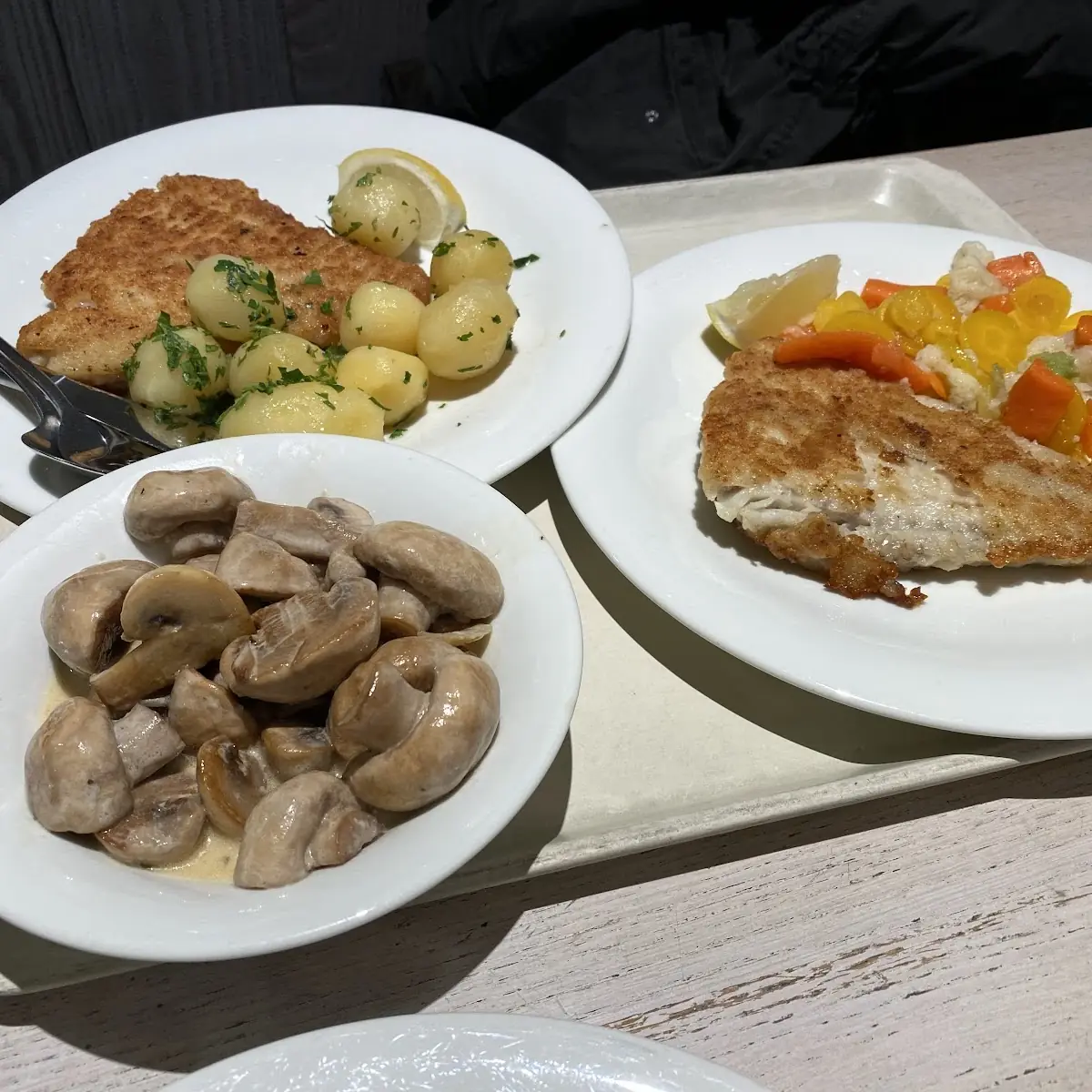 Fischfilet Champignon Mit Beilage