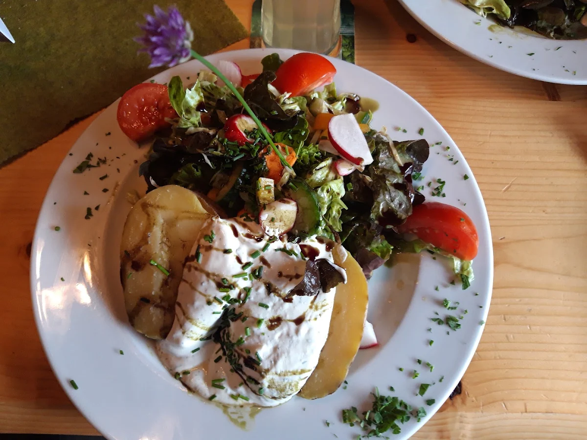 Überbackene Ofenkartoffel, Waldschenke Ramsau