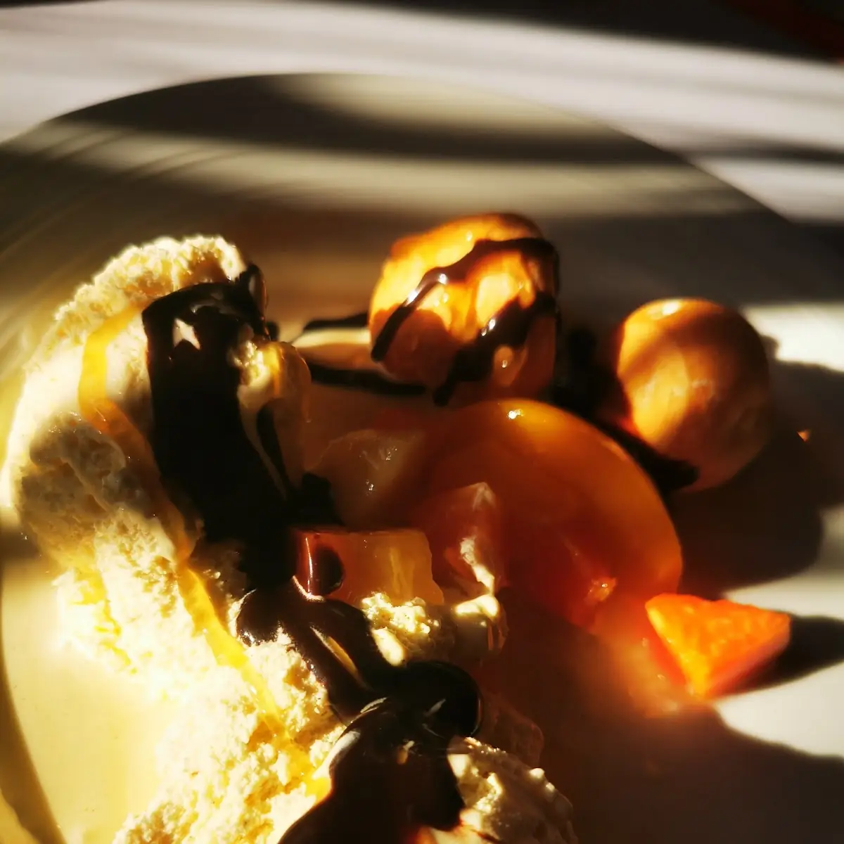 Flambiertes Eis