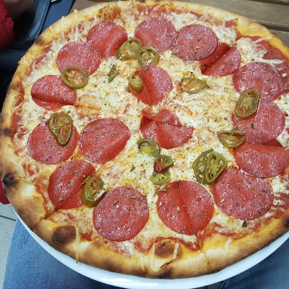 Pizza Salami Scharf Schmeckt Echt Super