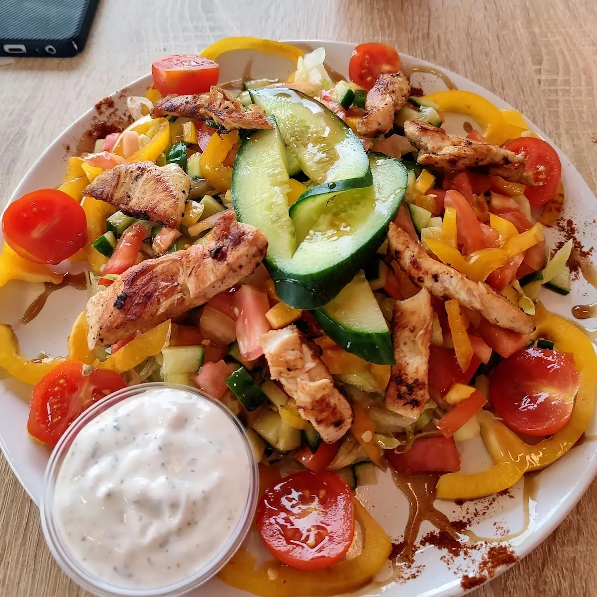 Hühnerstreifen-salat