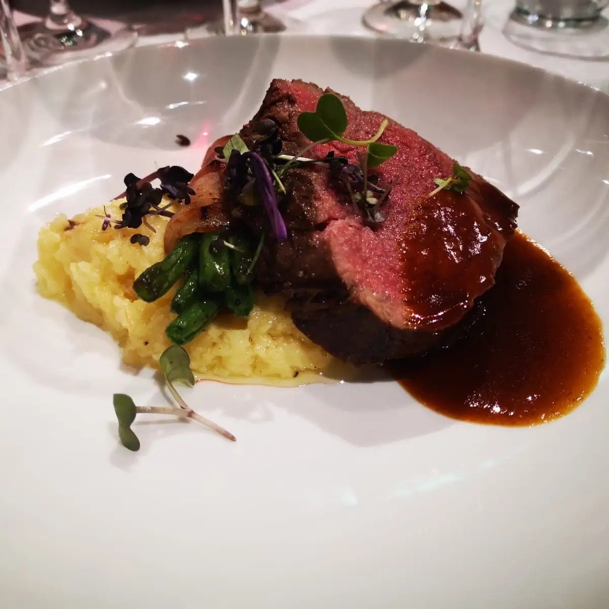 Hirsch Auf Kartoffelgratin
