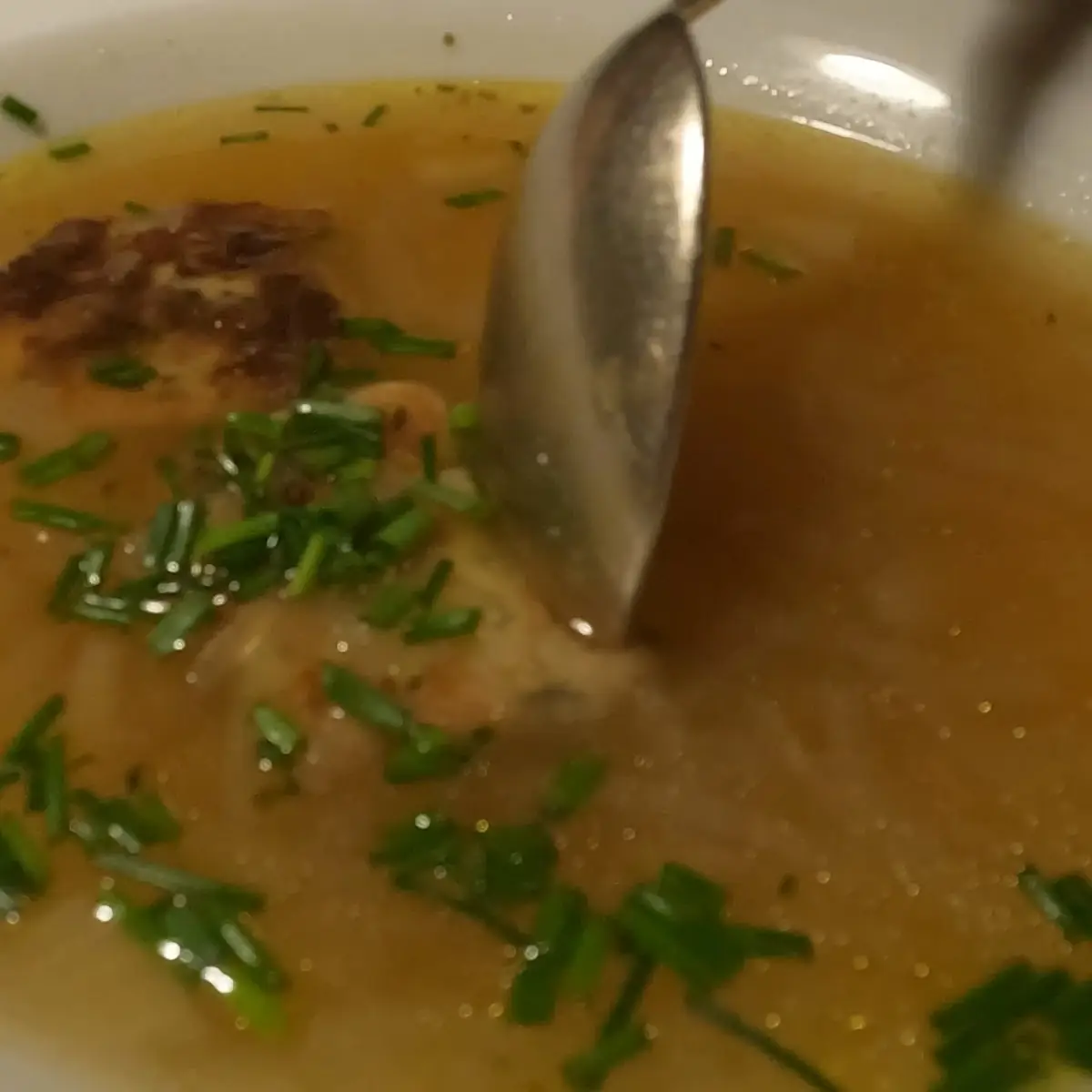 Onion Soup with Cheese Dumplings