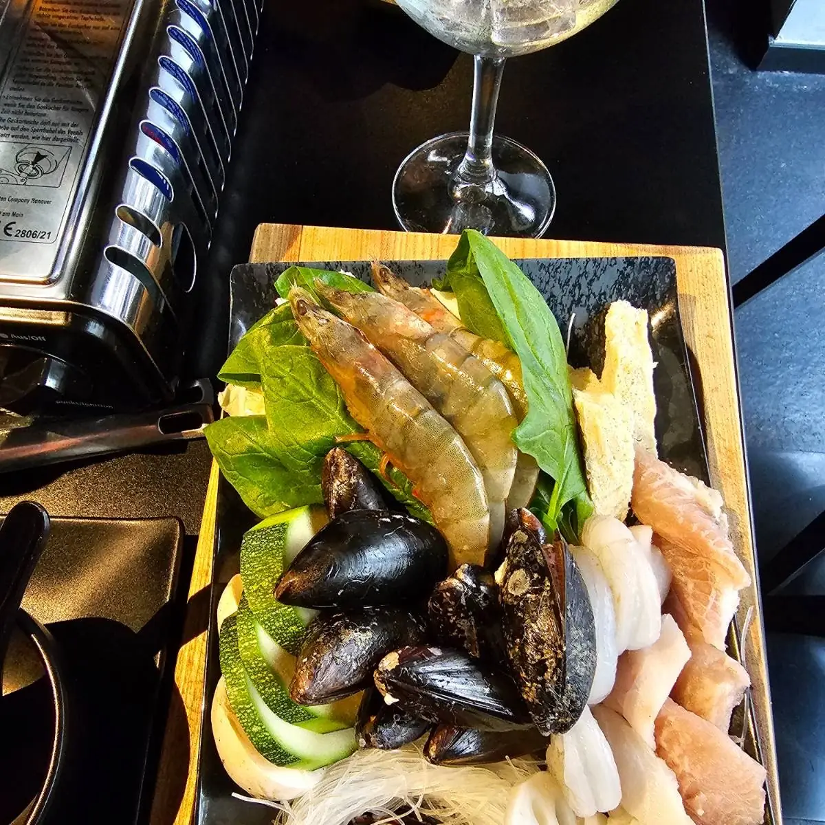 Hot Pot Mit Meeresfrüchten Und Fisch