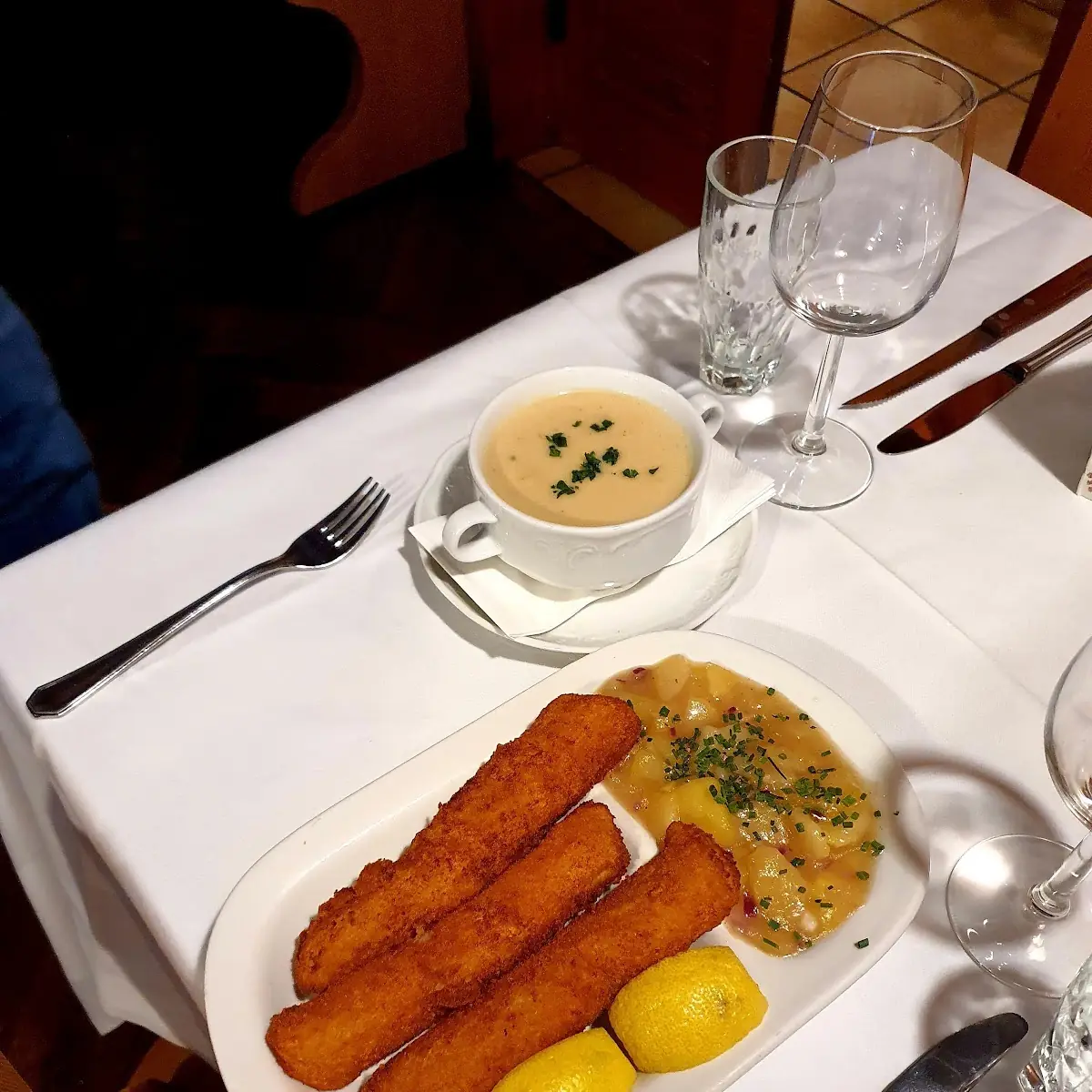Kabeljau Gebackenes Fischfilet