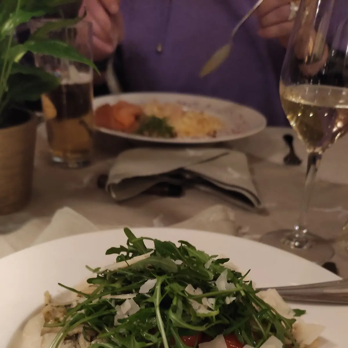 Rukkola Spagetti Mit Parmesan