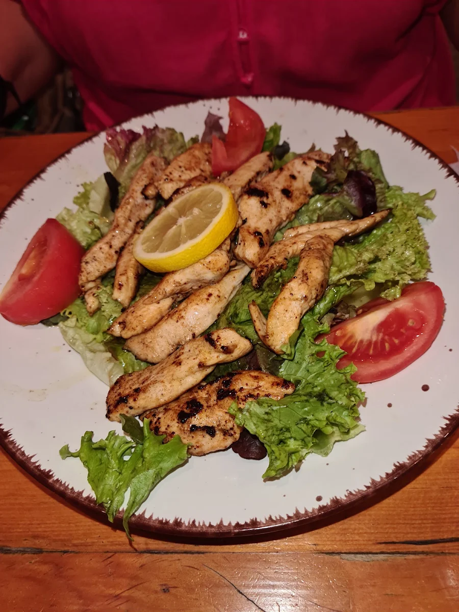 Hühner Streifen Auf Blattsalat