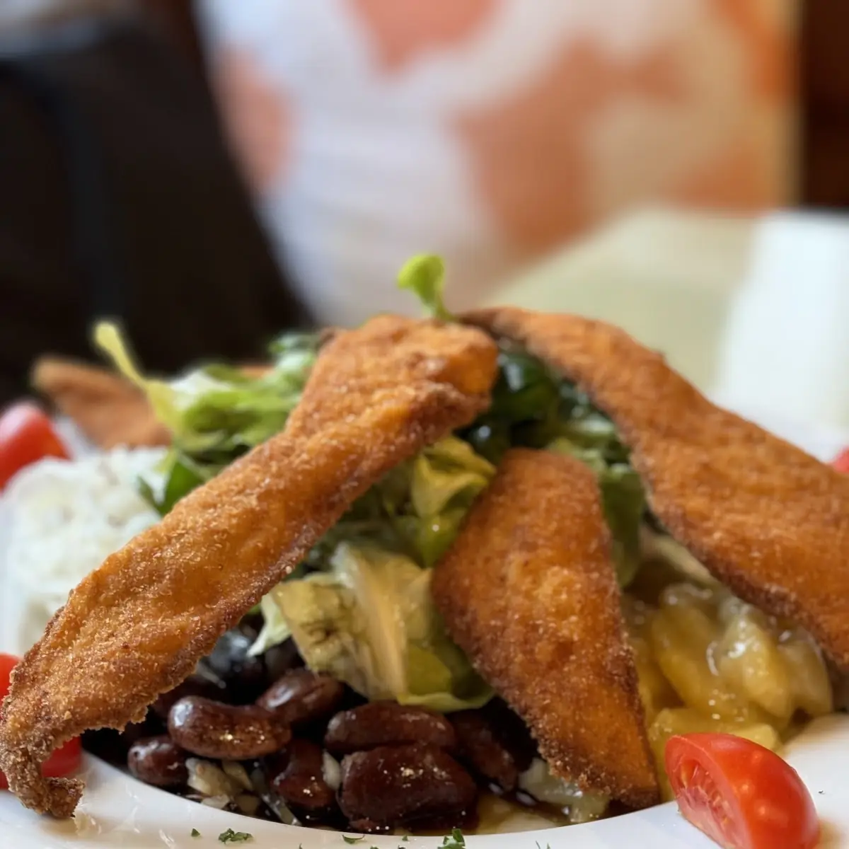 Salat Mit Hühnerstreifen