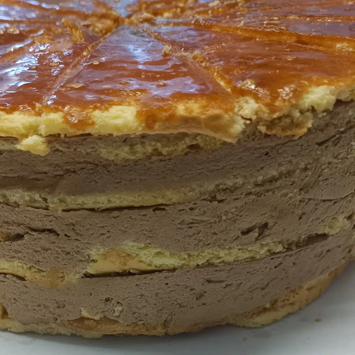 Halbfertige Doboschtorte
