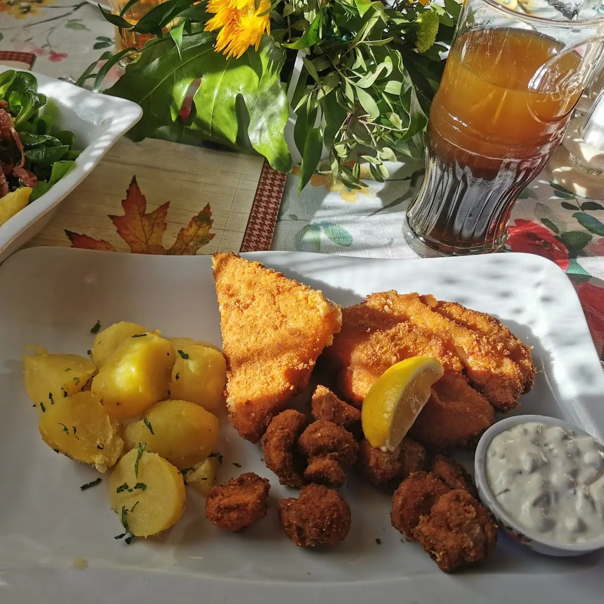 Gebackenes Dreierlei