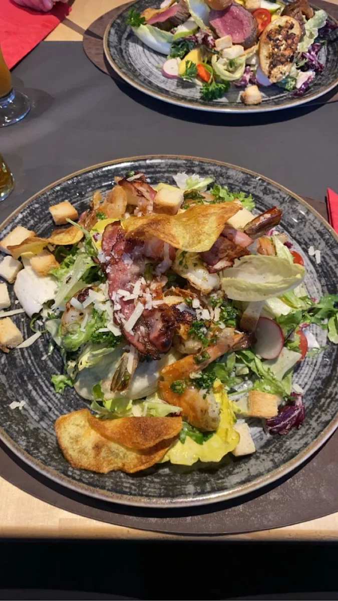 Caesarsalat Mit Garnelen