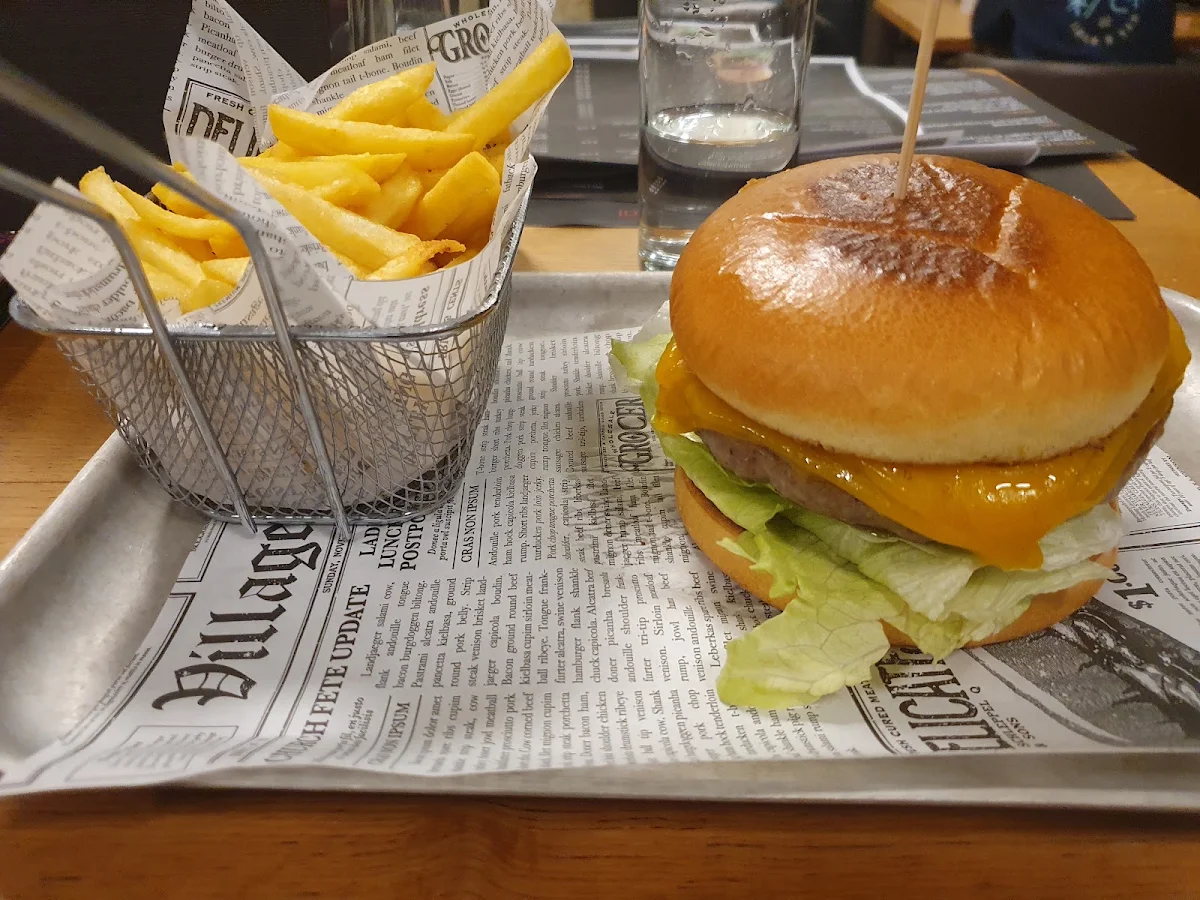 Cheese Burger and Fries