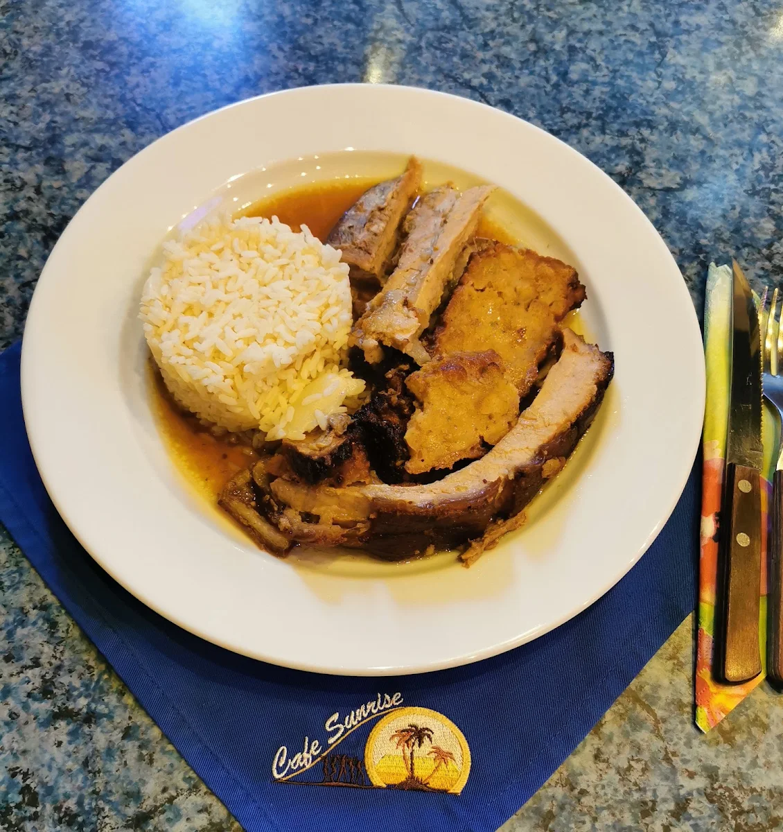 Gefüllte Schweinsbrust Mit Reis