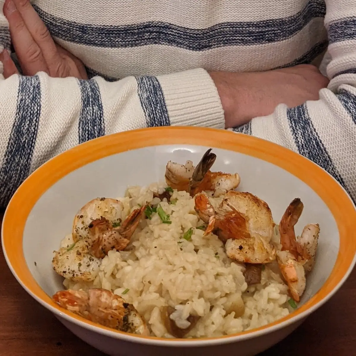 Risotto Mit Steinpilz Und Riesengarnelen