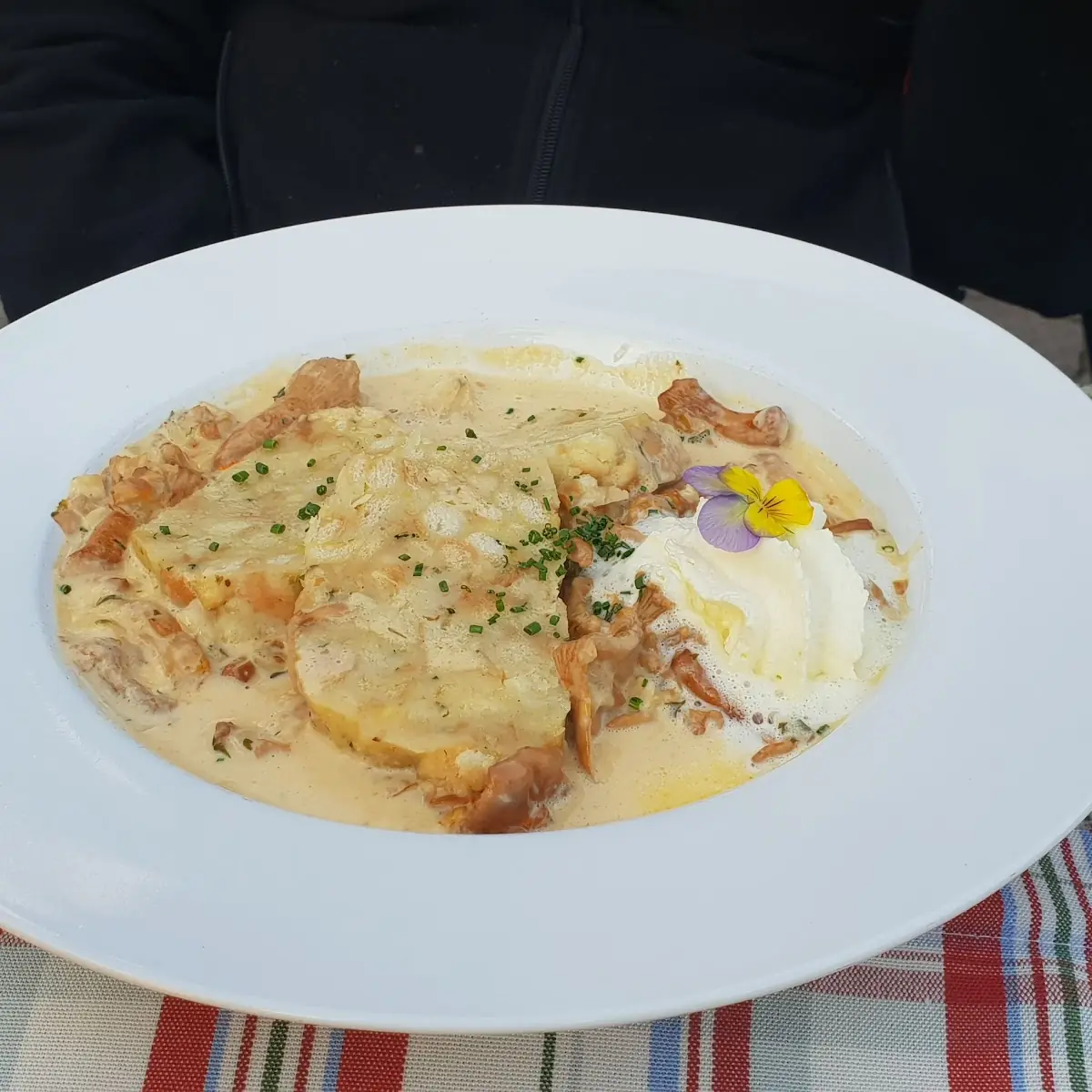Knödel Mit Pfifferlingen