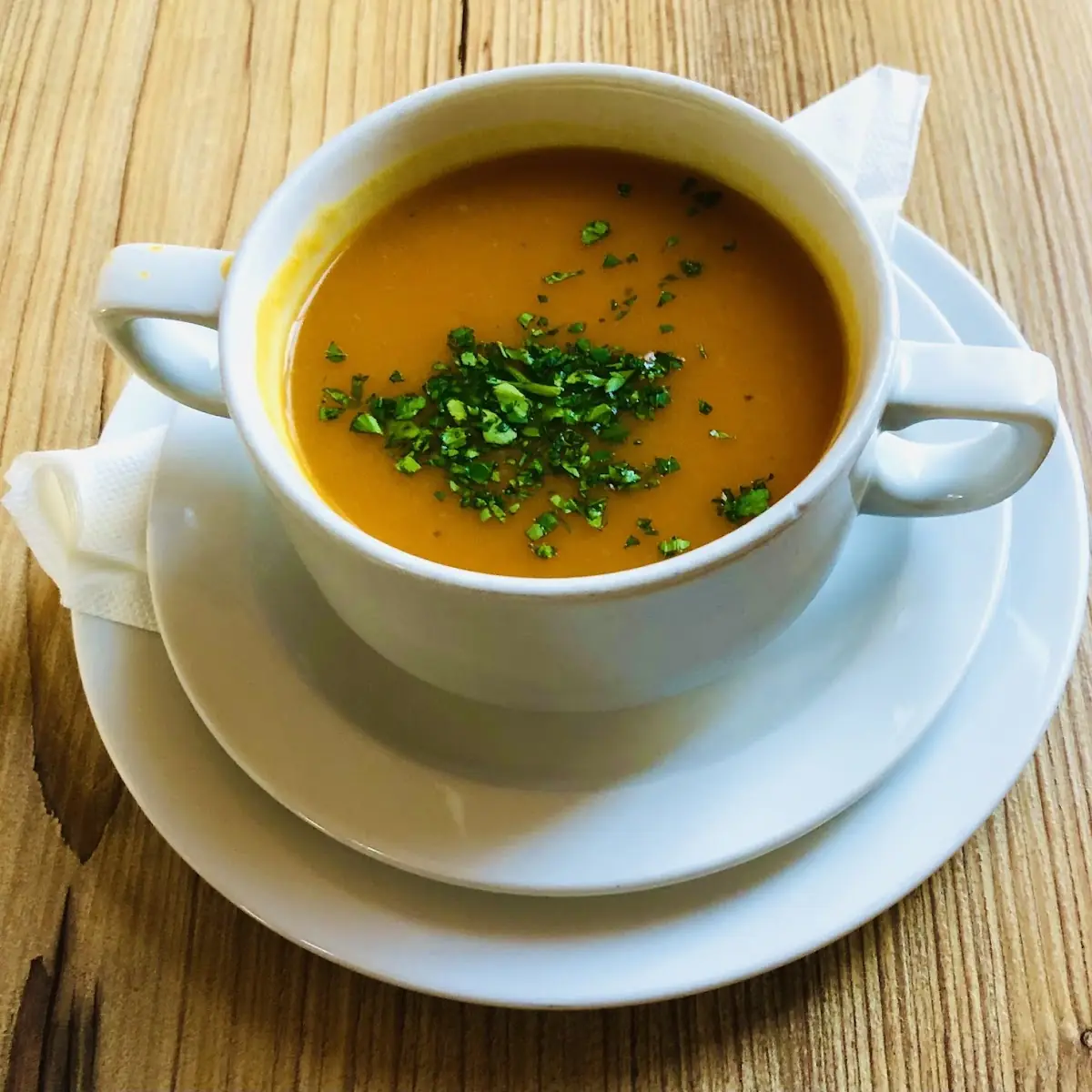 Kürbis Apfel Suppe Vegan