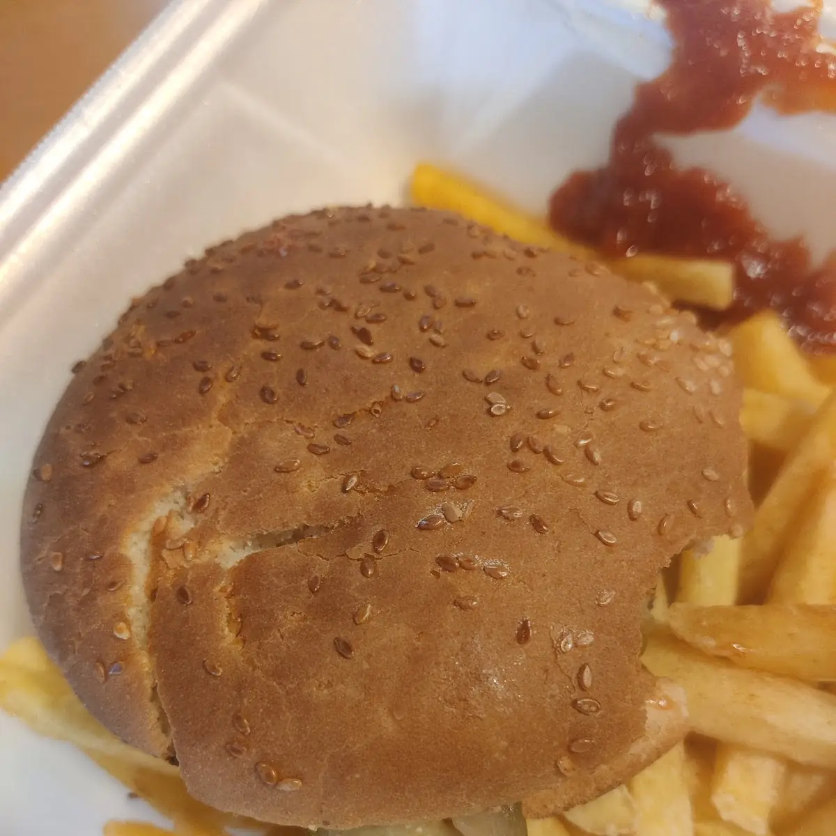 Hamburger Mit Pommes Frites