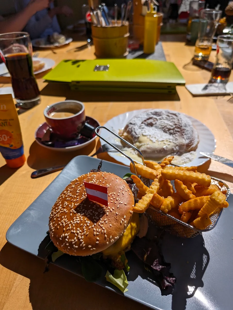Hamburger And Vanilla Donut