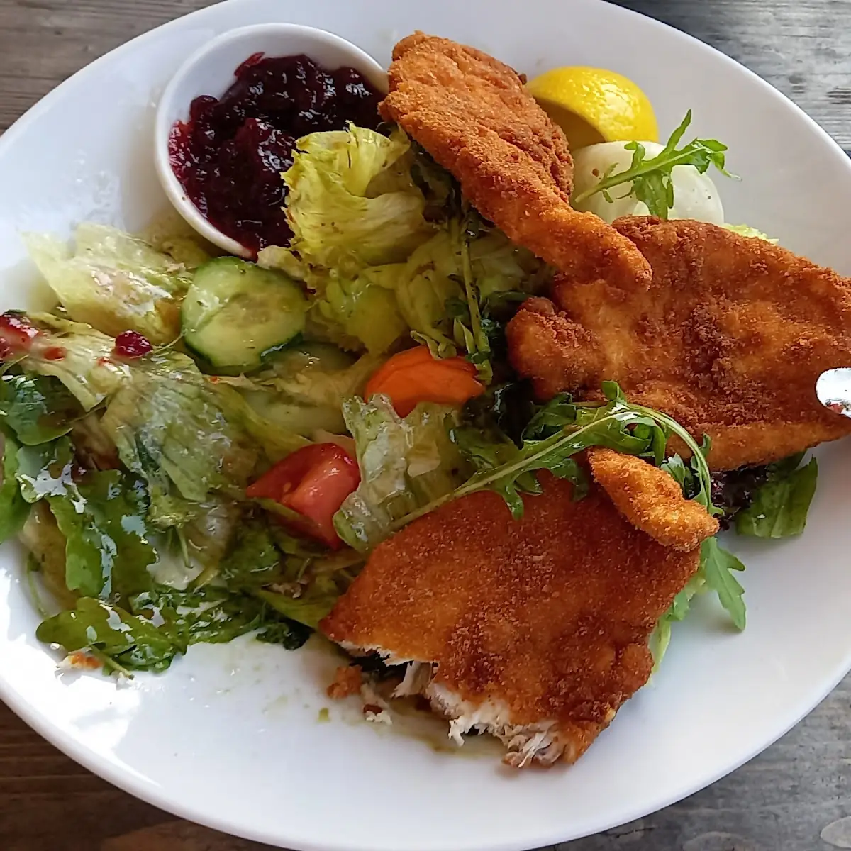 Salat Mit Hühnerstreifen