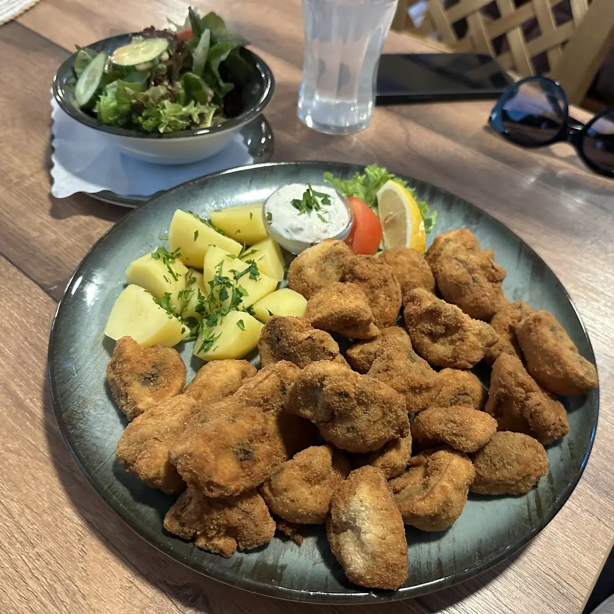 Gebackene Champignons
