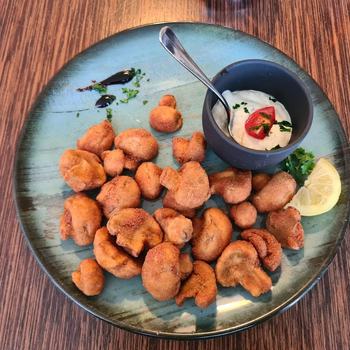 Gebackene Champignons