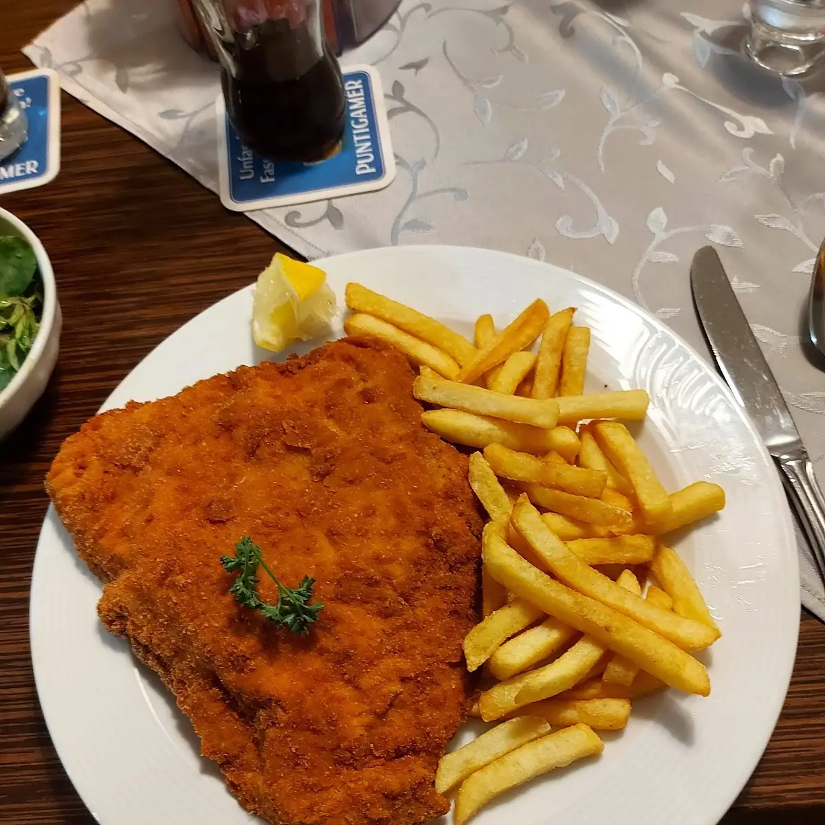 Wiener Schnitzel Mit Erbsenreis Menü