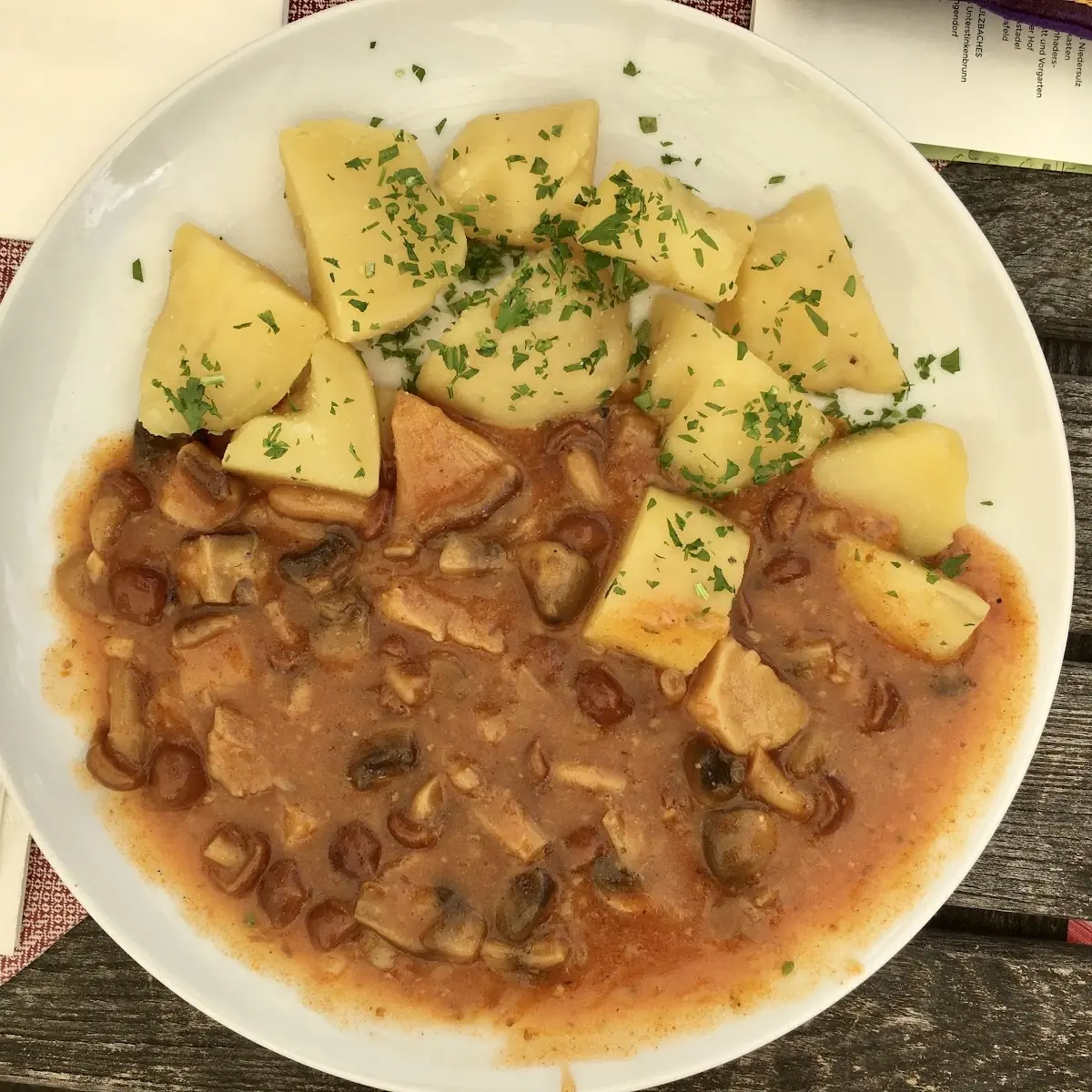 Schwammalgulasch Vegan