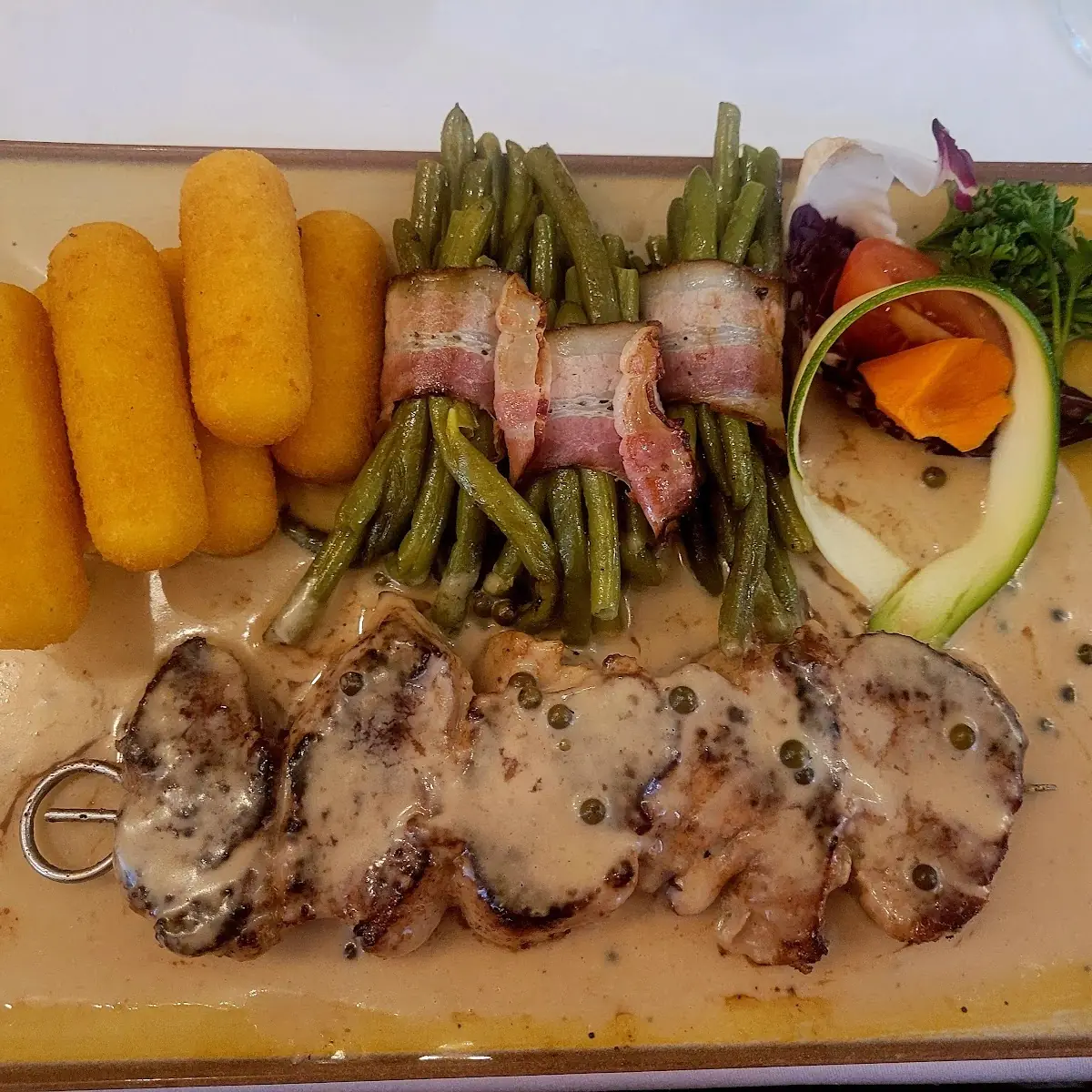 Filetspiess An Feiner Pferffer-cognacsauce
