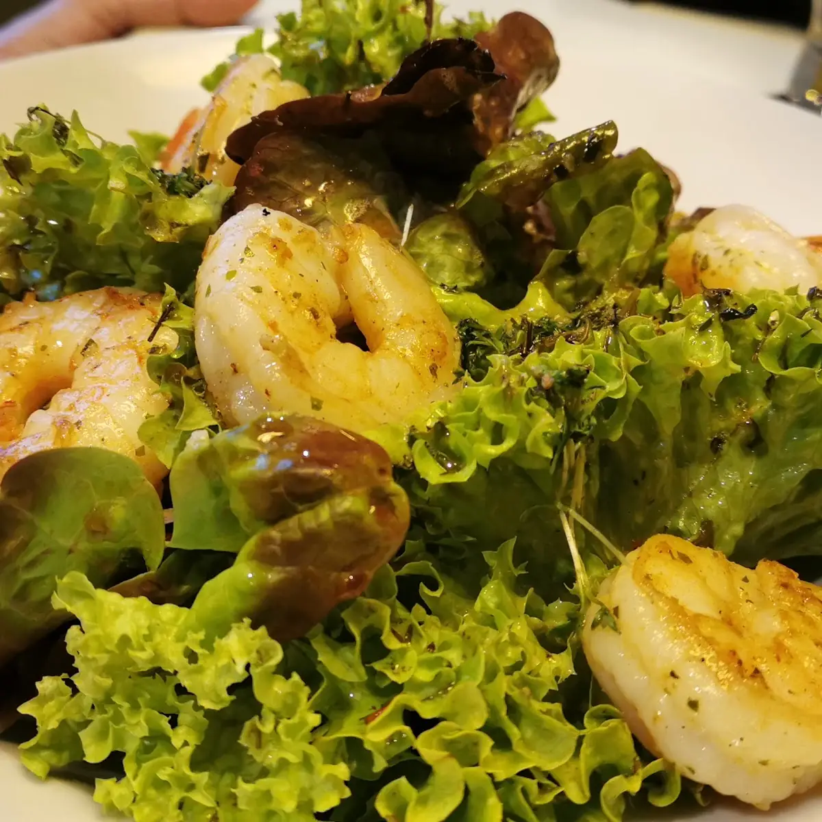 Gegrillte Garnelen Auf Salat Variation