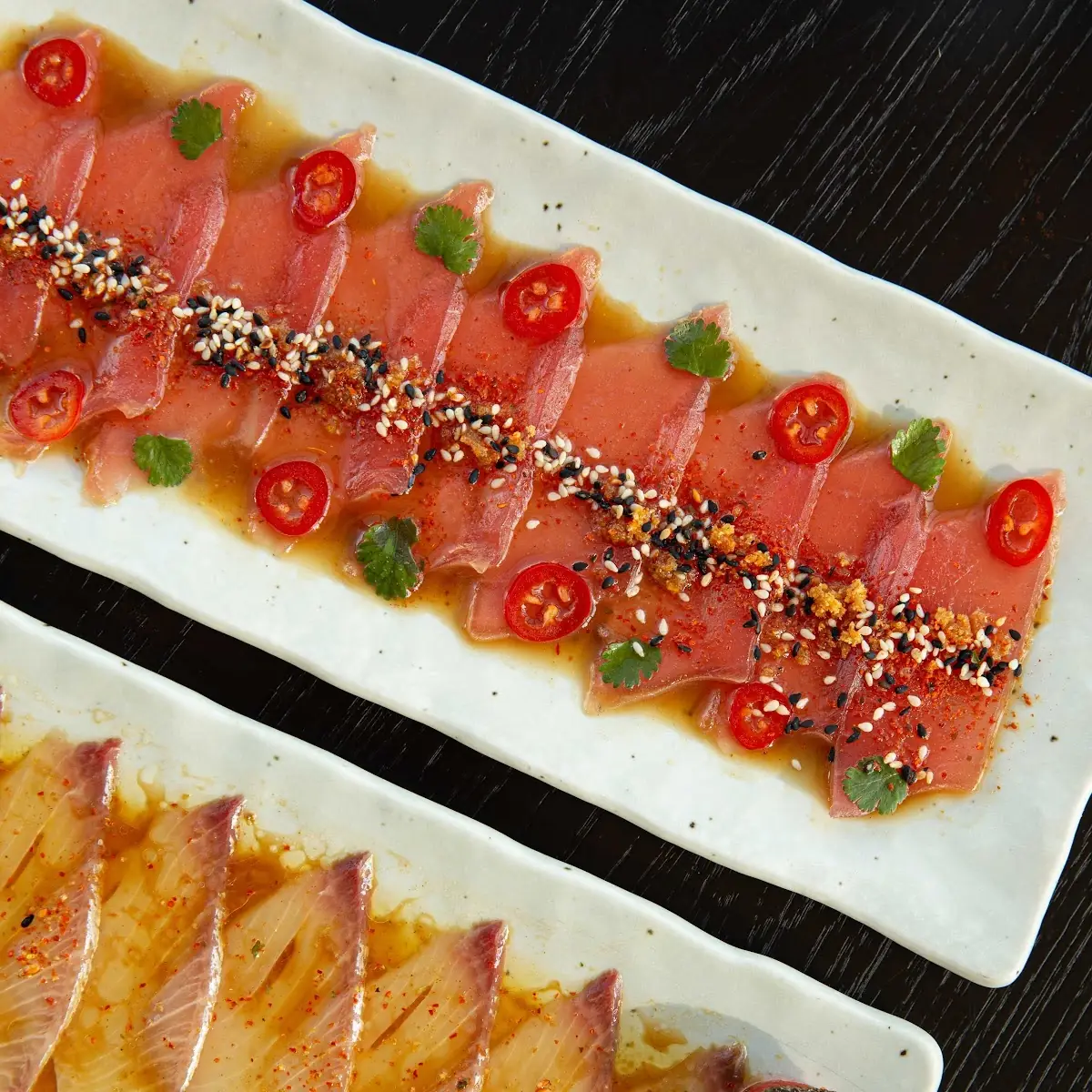 Sliced Yellowtail Carpaccio