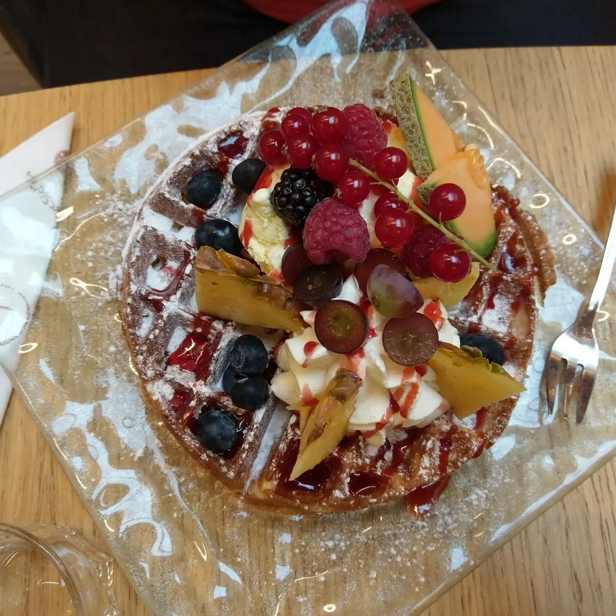 Waffel Mit Früchte