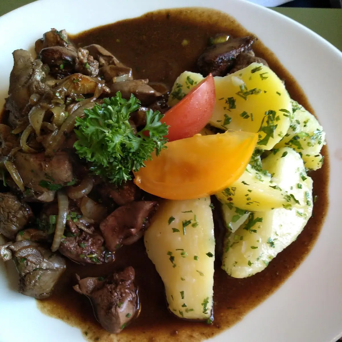 Gebackene Leber Mit Kartoffeln