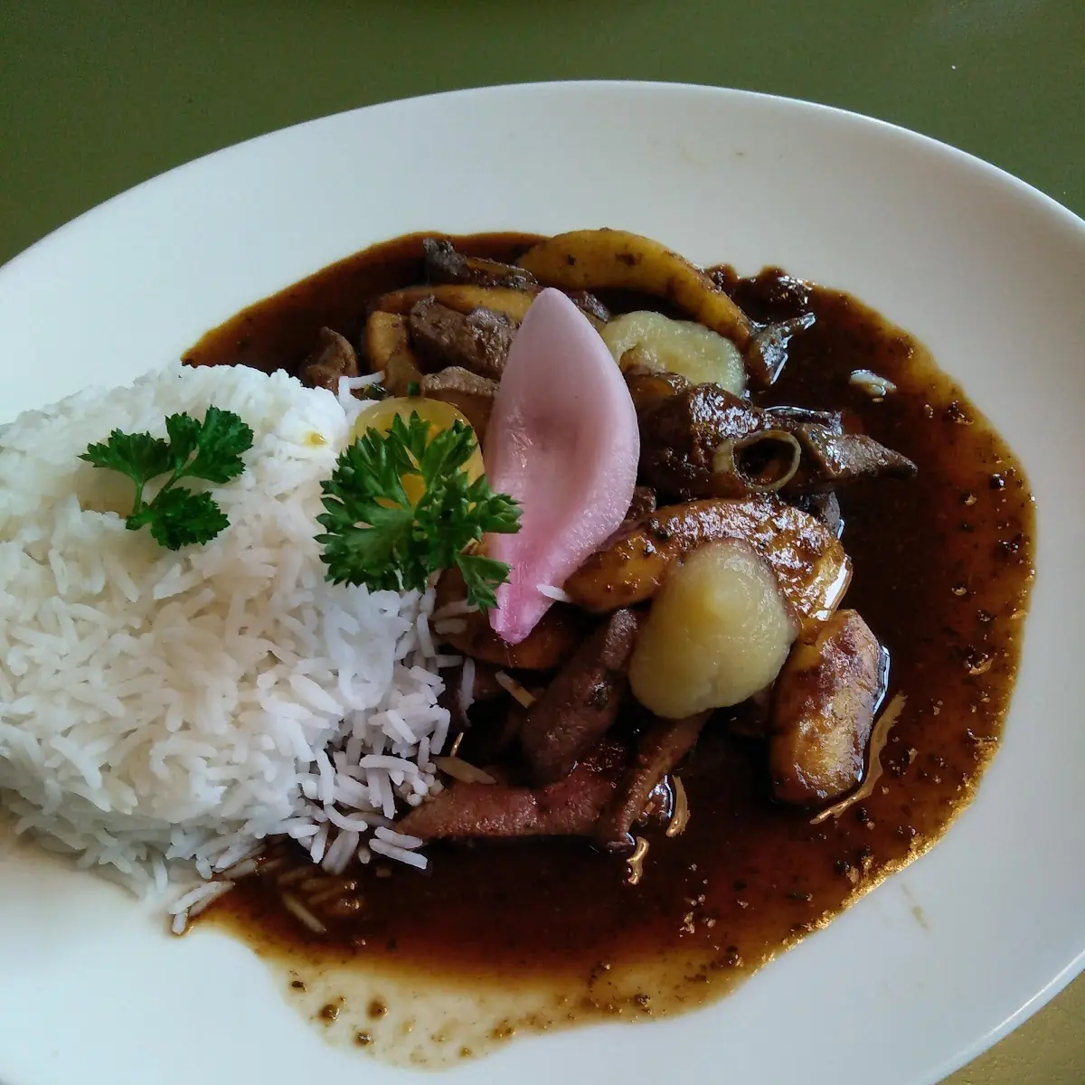Geröstete Leber Mit Reis