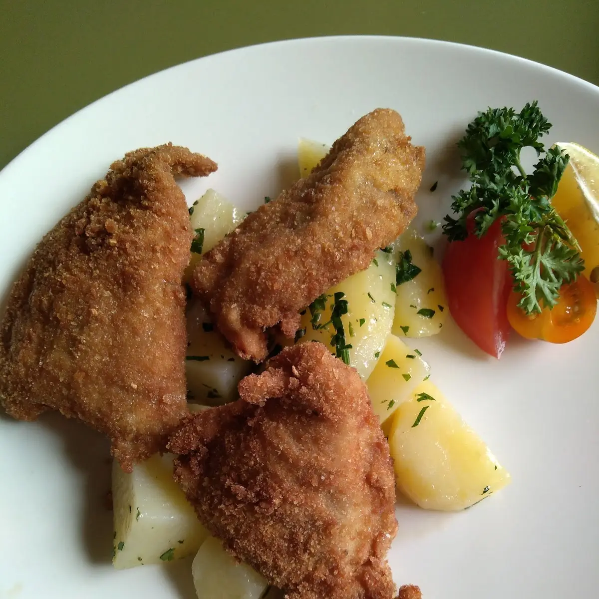 Steirisches Cordon Bleu Kürbispanade Wedges