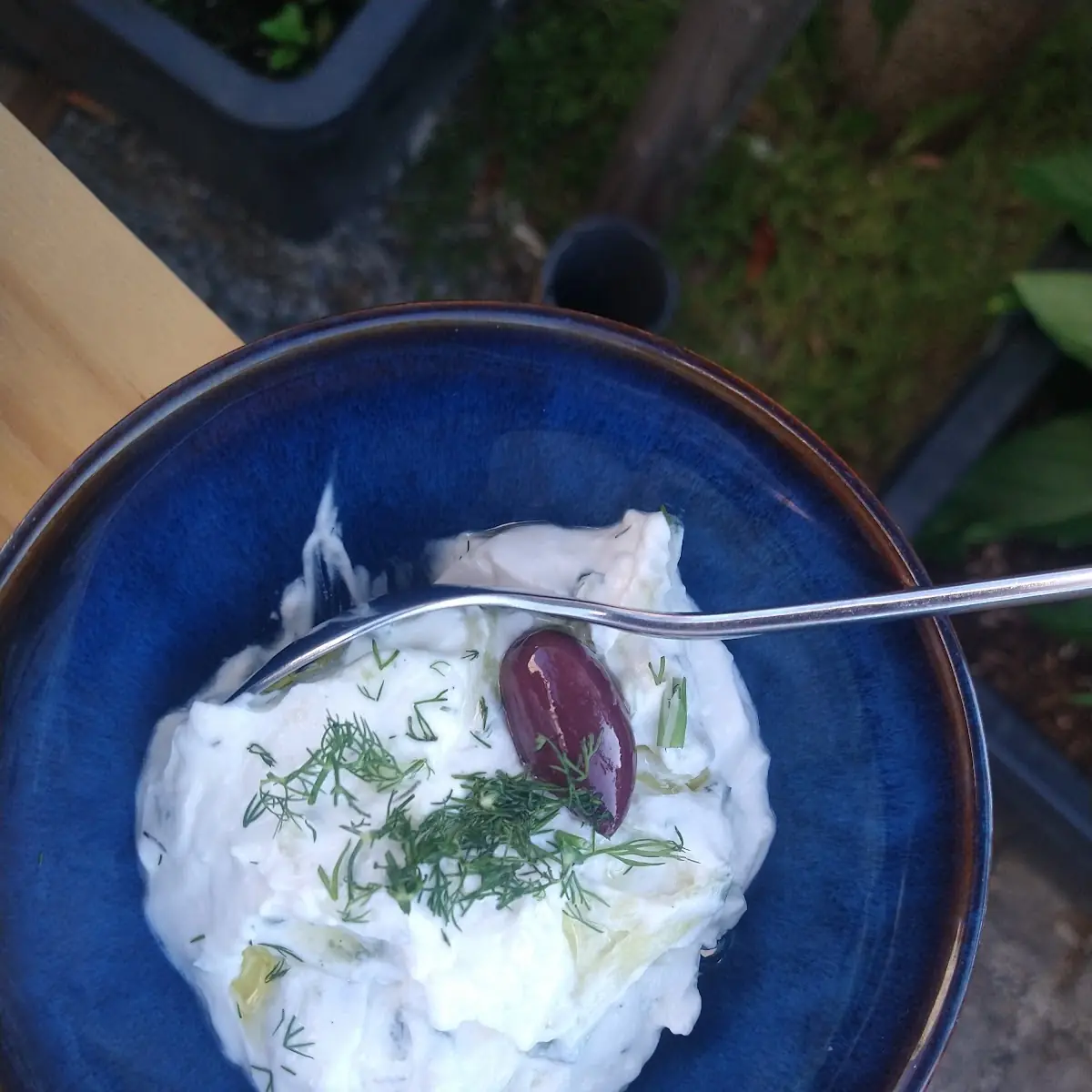Tsatsiki Mit Oliven Und Dill