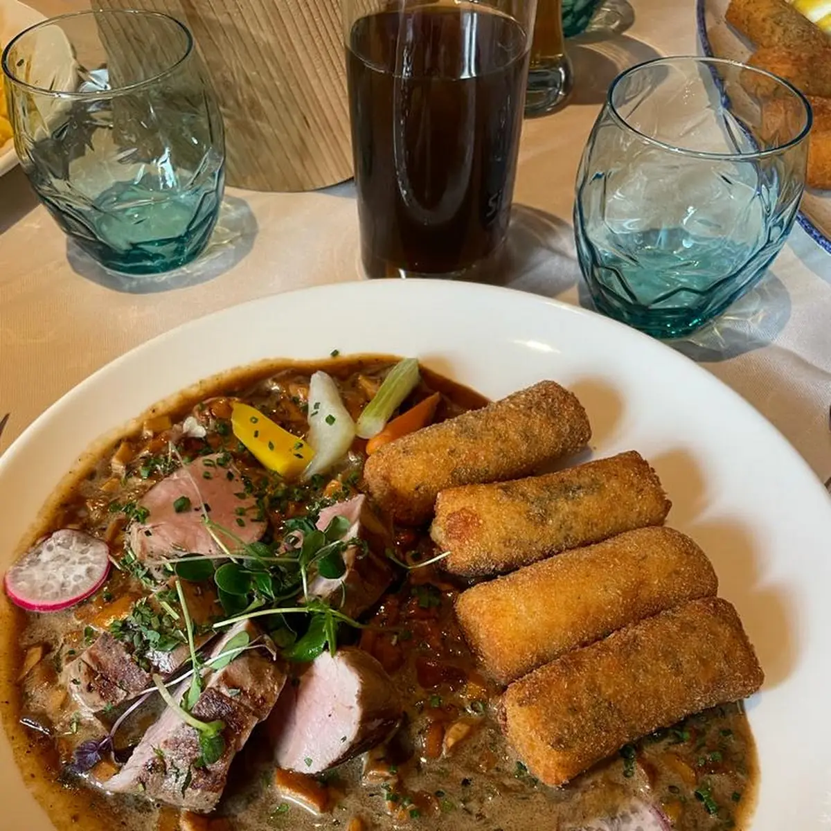 Schweinelende Mit Kroketten