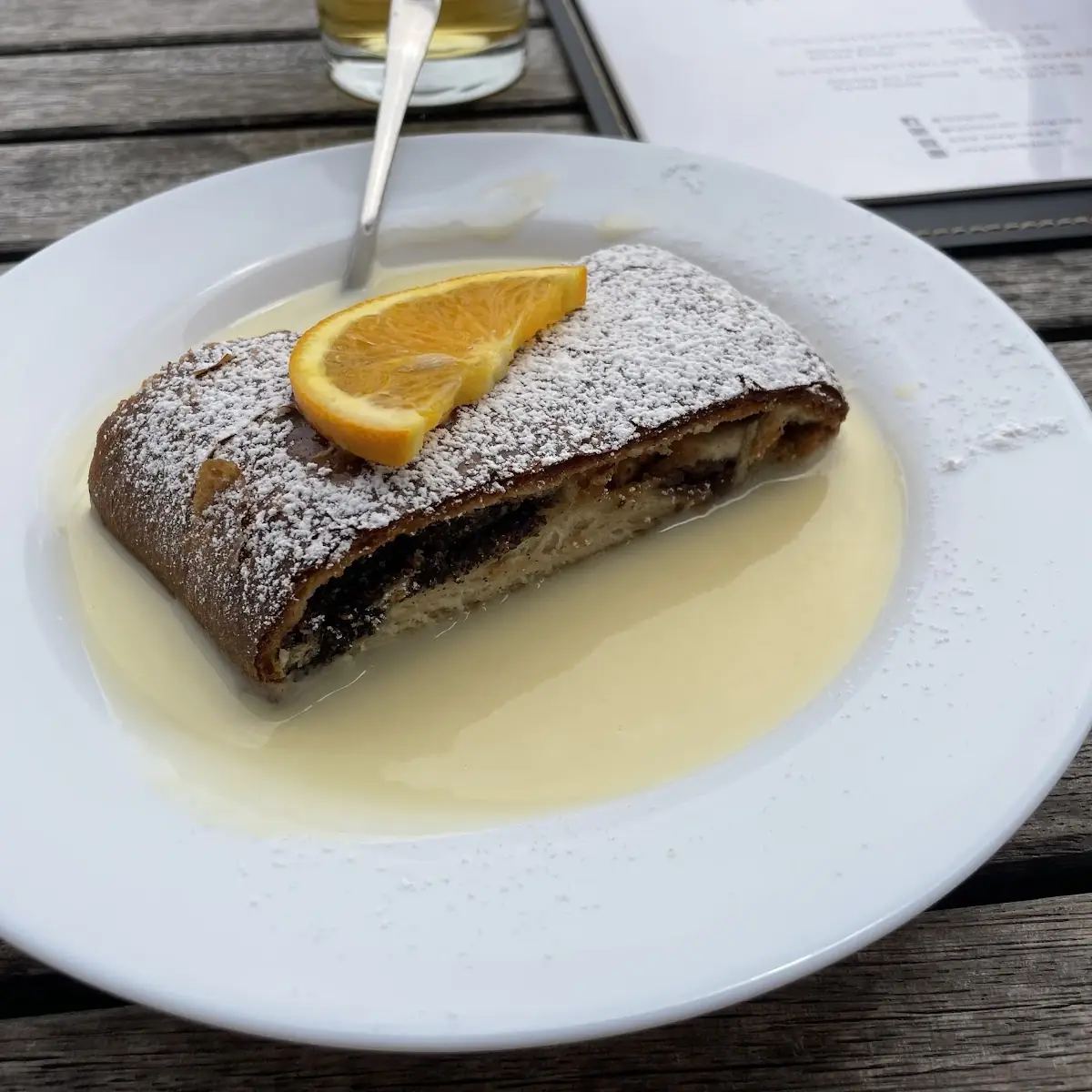Apple Strudel With Vanilla Sauce