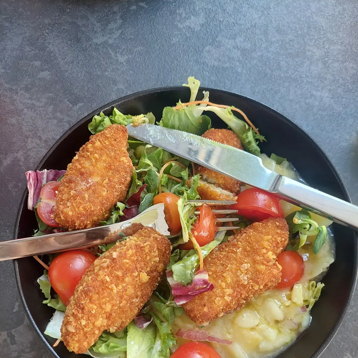 Crispy Schnitzel Salad