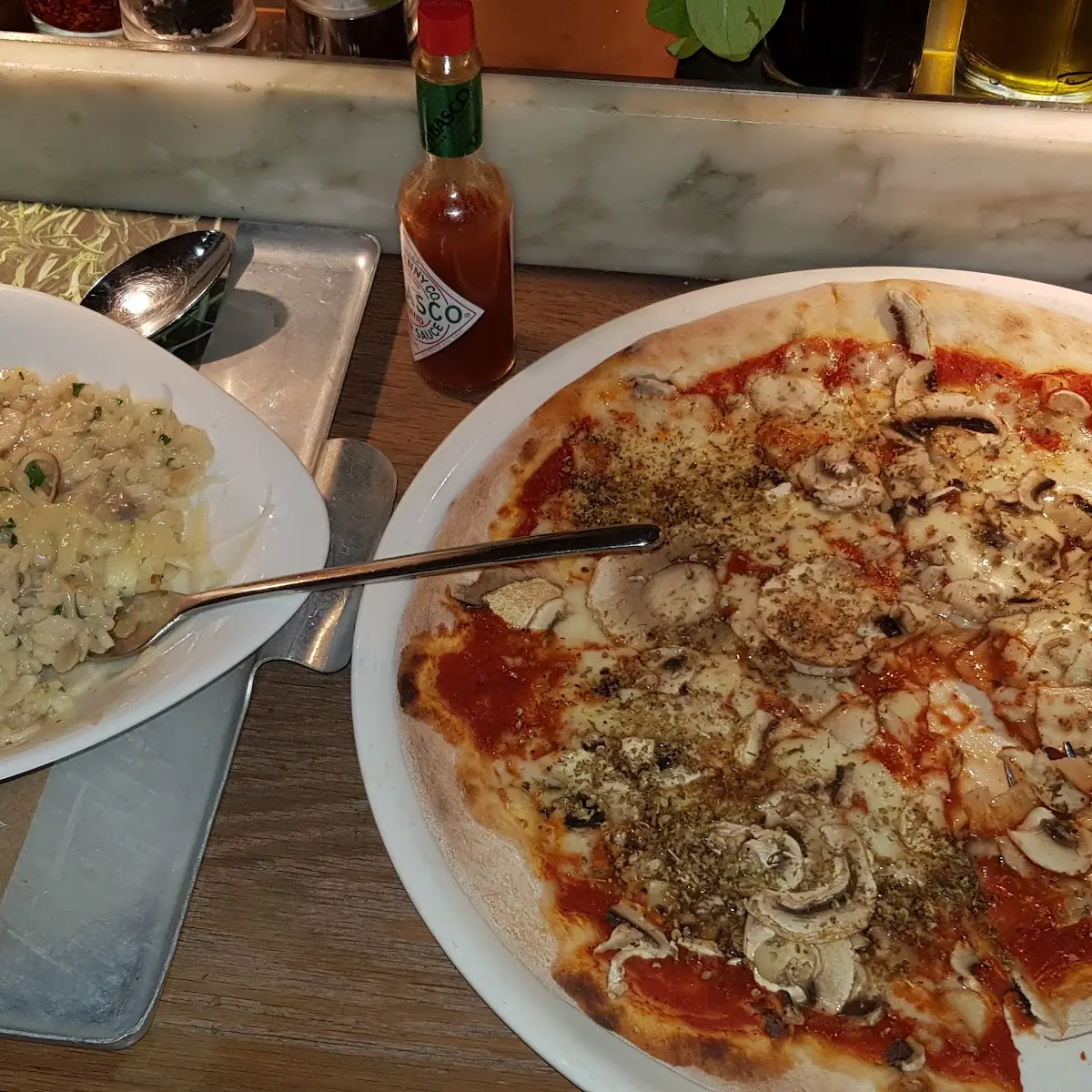 Mushroom Risotto Pizza