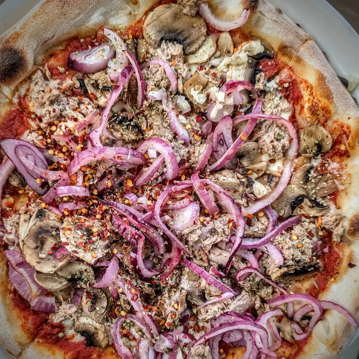 Pizza Thunfisch Mit Pilzen