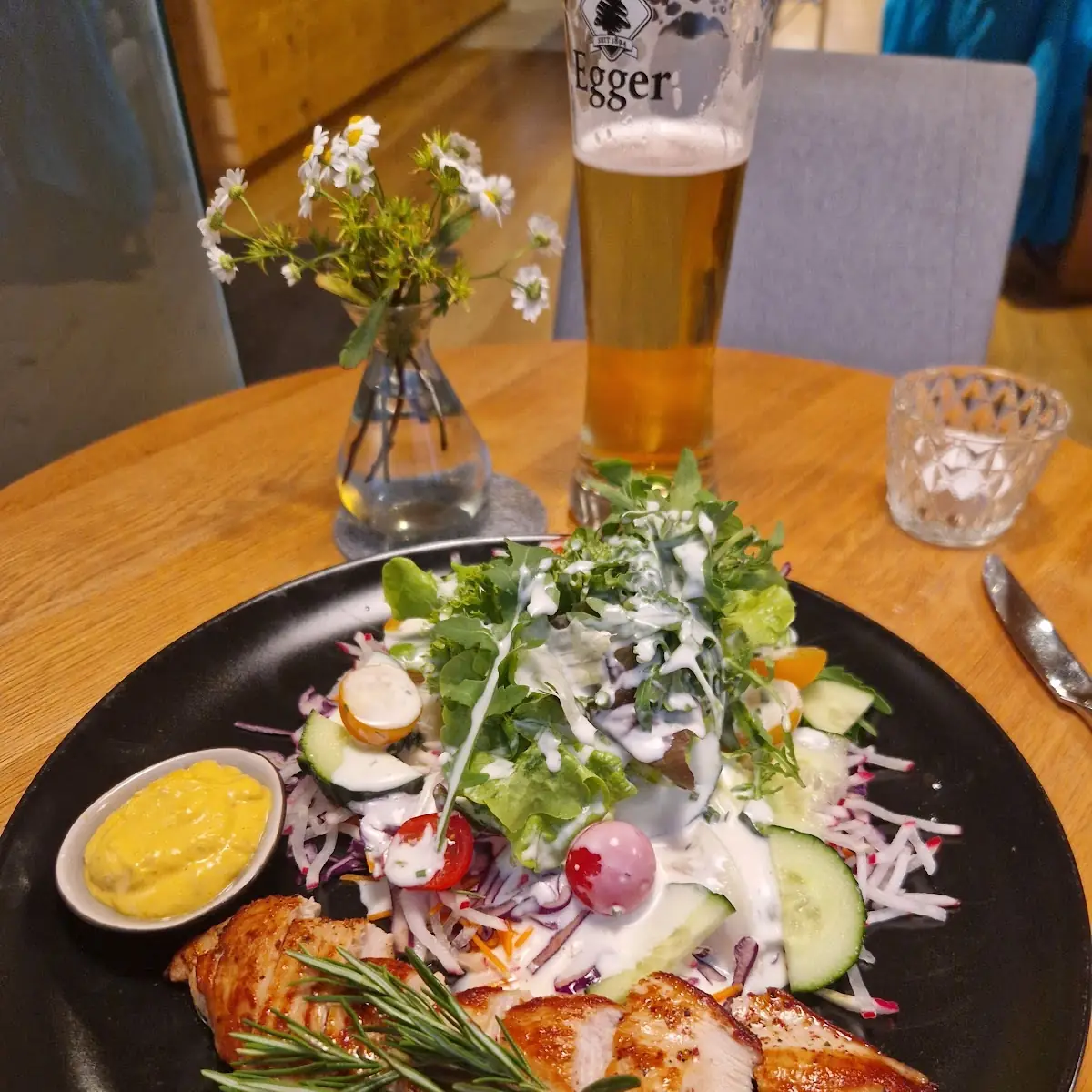 Hühner Fleisch Mit Salat