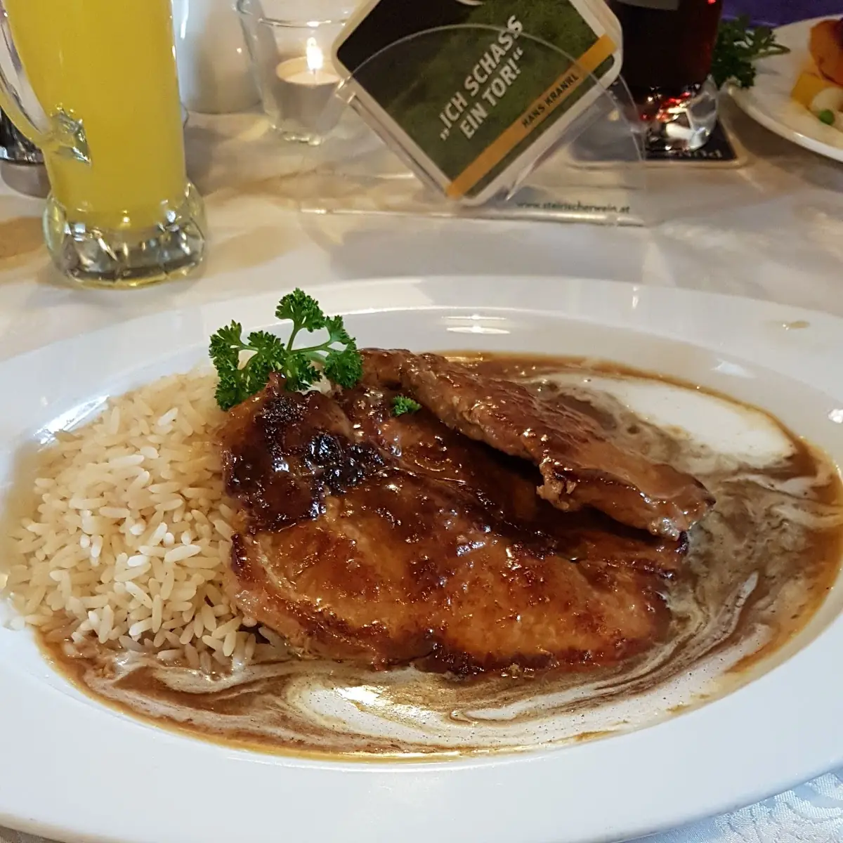 Naturschnitzel Mit Reis