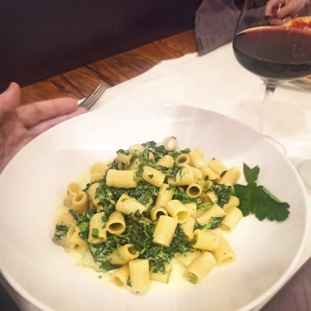 Rigatoni Gorgonzola E Spinaci