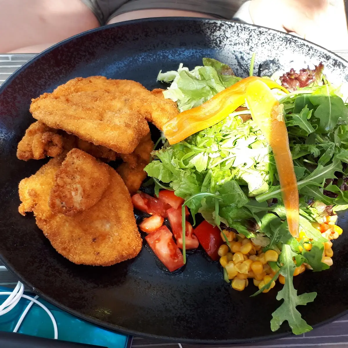 Gebackene Hühnerbrust Mit Salat