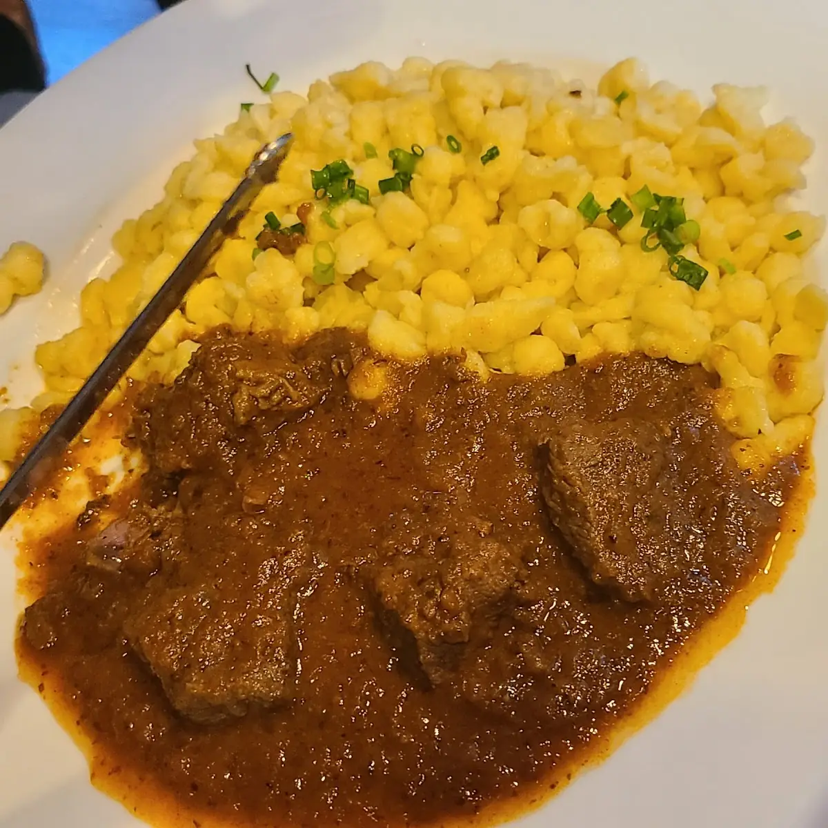 Saftgulasch Mit Butterspätzle