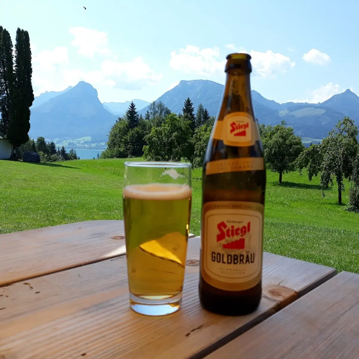 1 Flasche Bier Stiegl Flüssiges Brot