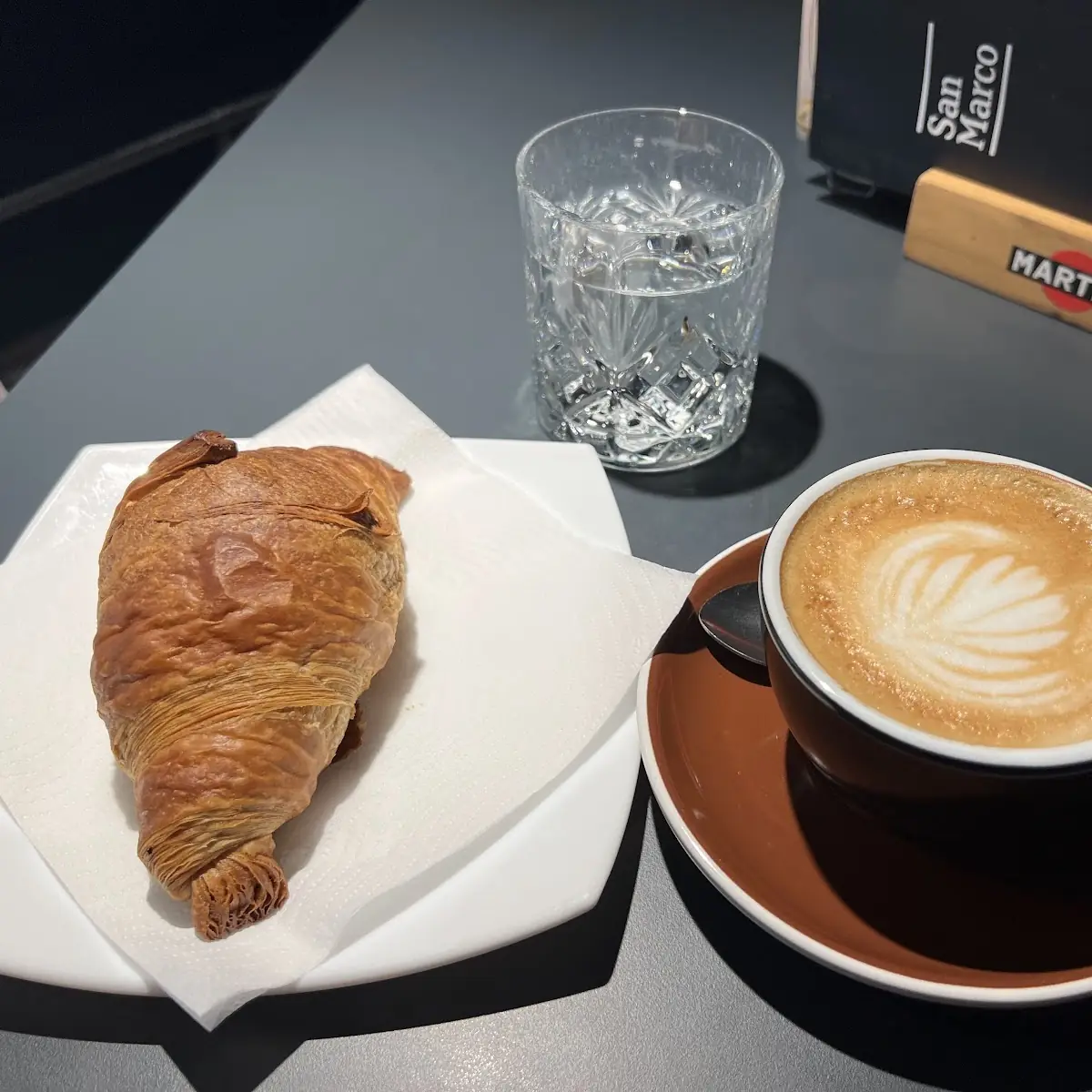 Cappuccino and Butter Croissant