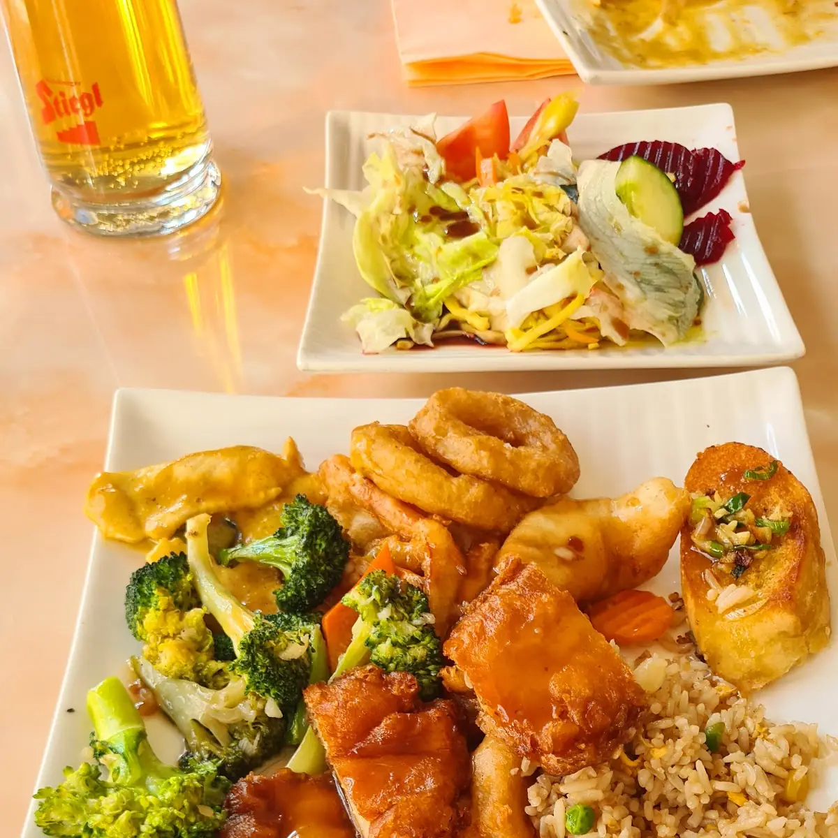Verschiedene Speisen Salat Vom Buffet