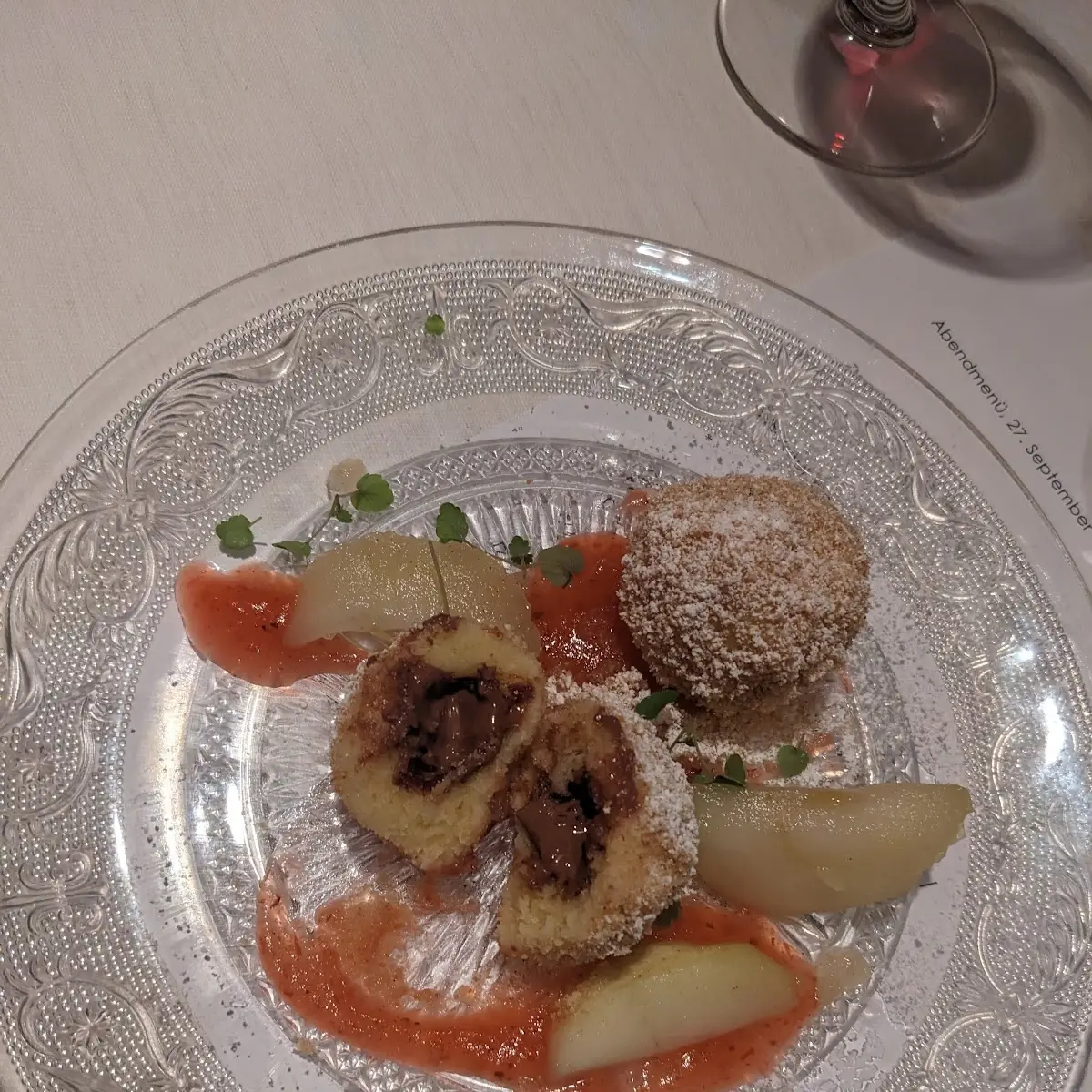 Nougat Knödel Butterbrösel Zweierlei Vom Apfelb